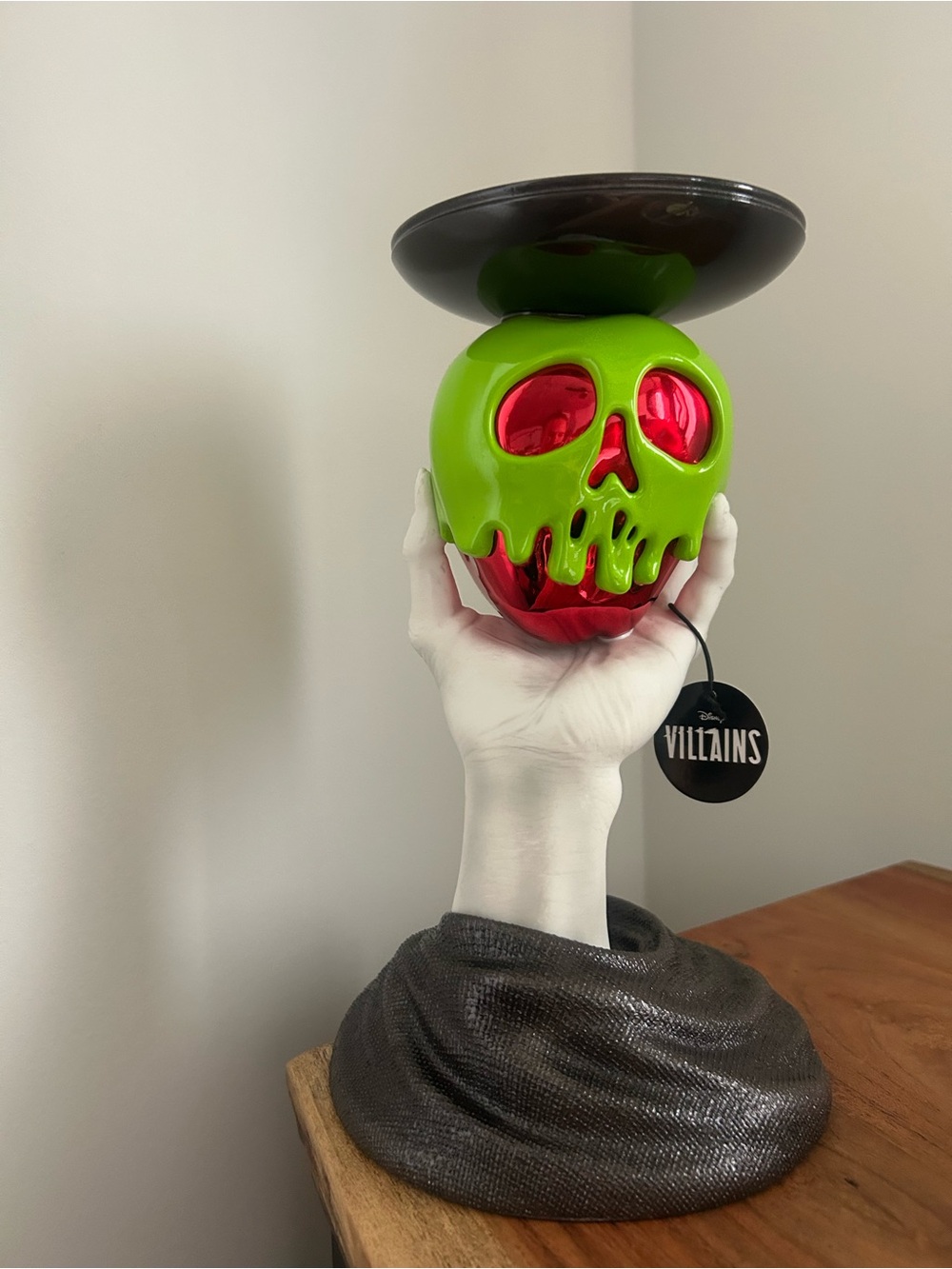 Disney Villains Green Dripping Poison Apple Candle Holder with Metallic Red Core